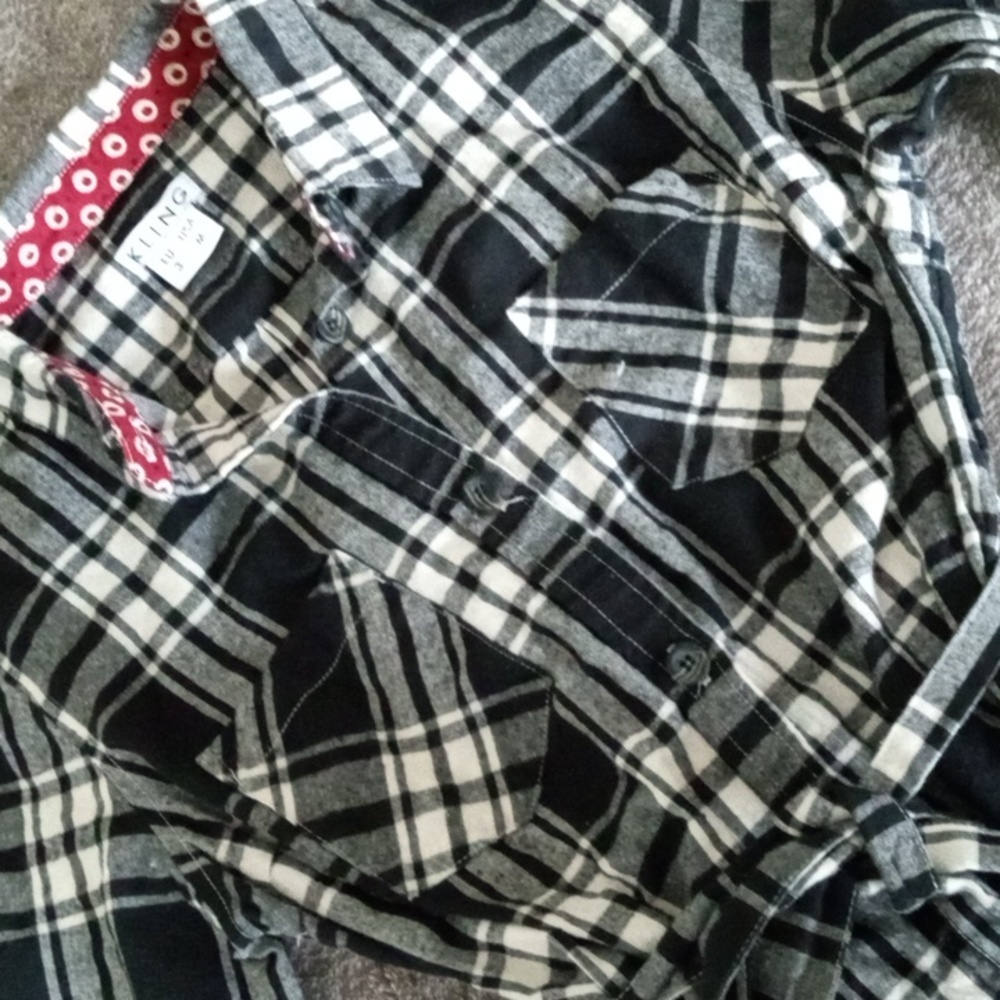 KLING plaid tie waist shirt dress - Picture 3 of 8
